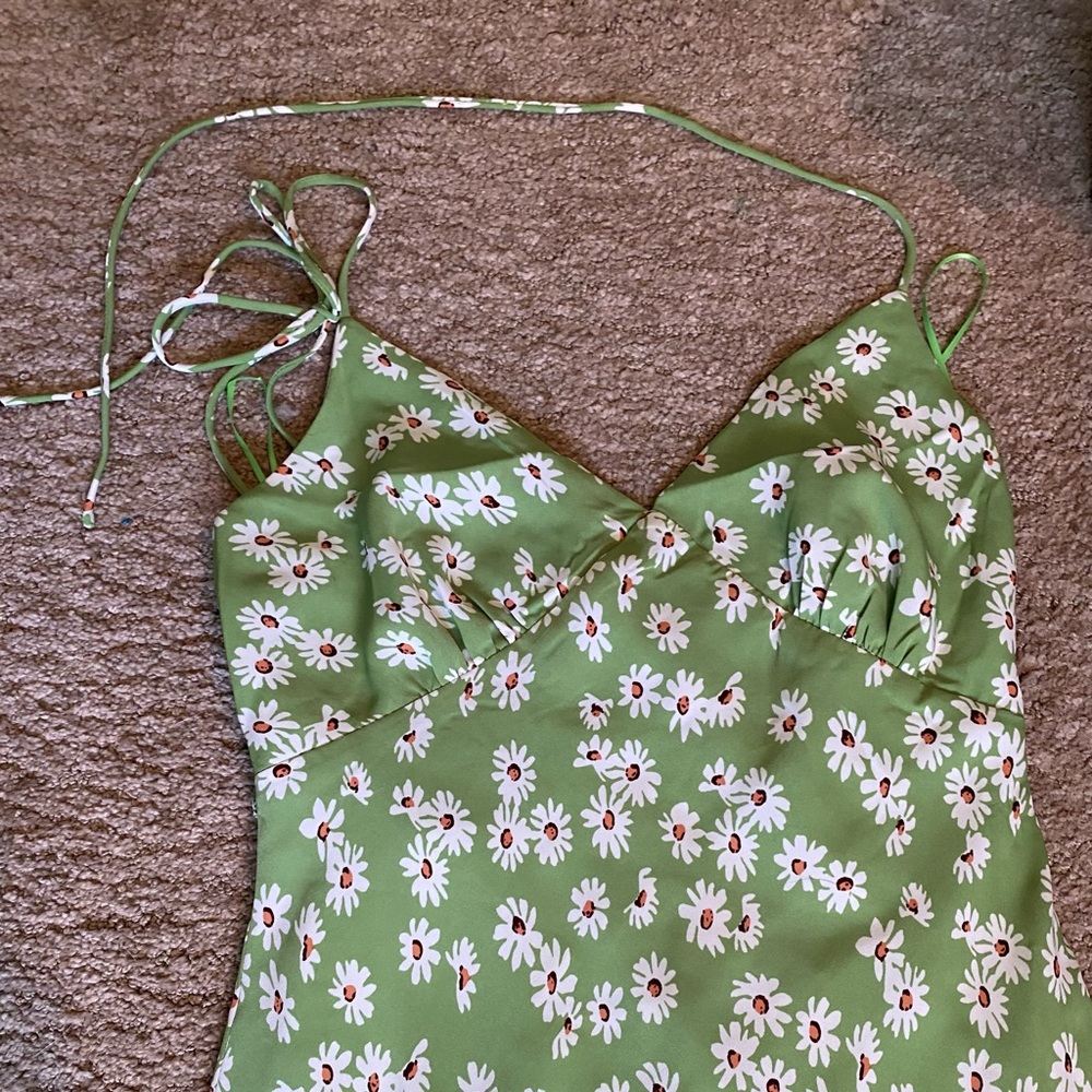 Fortunate One Floral green midi sundress